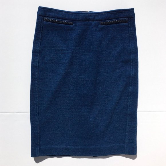 Nanette Lepore Royal Blue Knit Pencil Skirt sz 6 - Picture 1 of 9